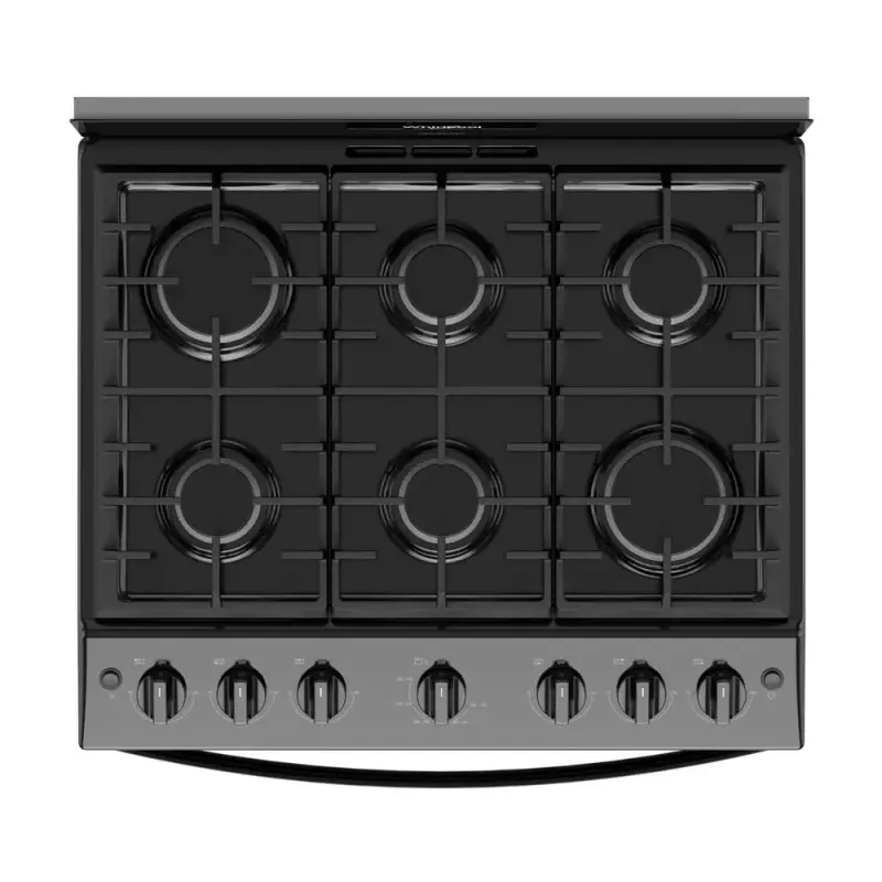 ESTUFA A GAS WHIRLPOOL DE 30" DE 6 QUEMADORES CON HORNO LWFR3400